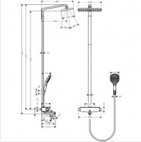 OUTLET HANSGROHE SHOWERPIPE RAINDANCE